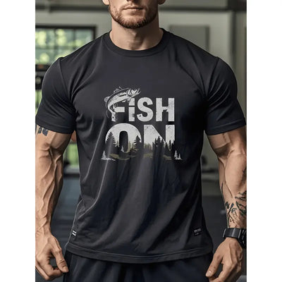Fish On Bass Fishing Graphic T Shirt