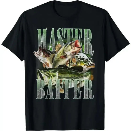 Master Baiter Bass Fishing Dad Funny Graphic T Shirt